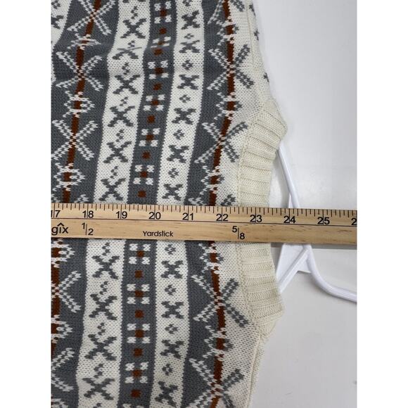 Alexanders Womens Sweater Size Medium Fair Isle Long Sleeve Tie Waist - Picture 8 of 9